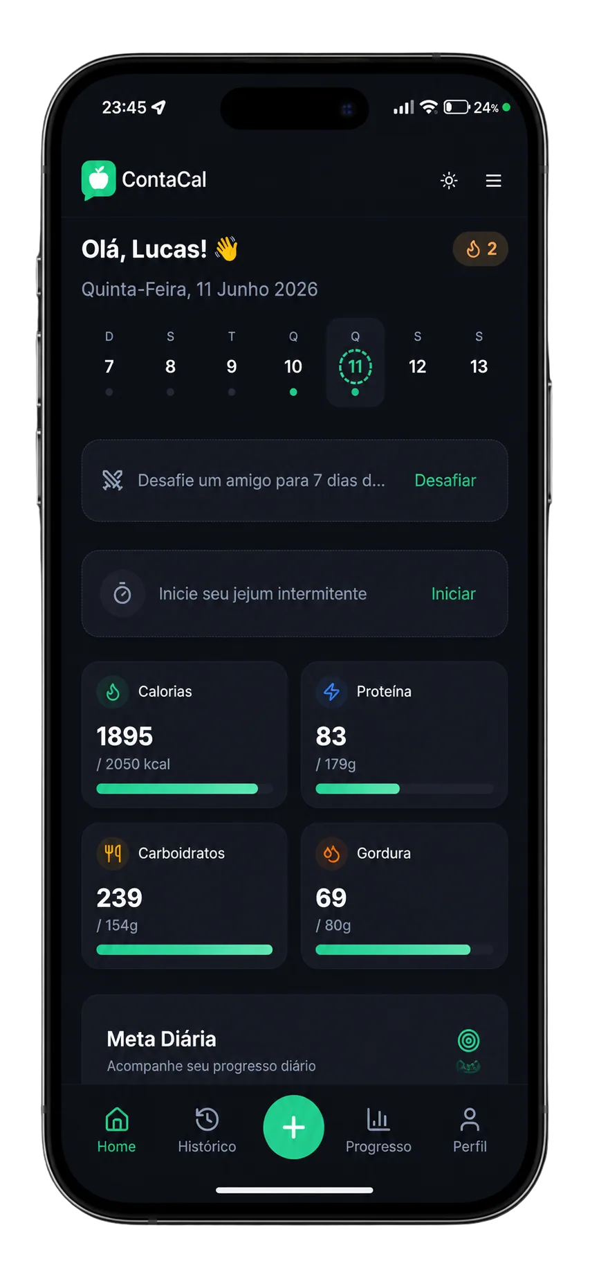 Acompanhe no app
